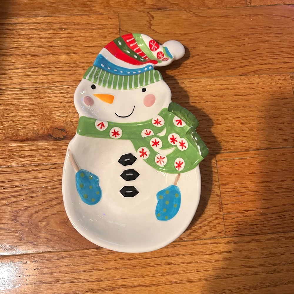 Pier 1 Snowman Spoon Rest Unique Festive Versatile
